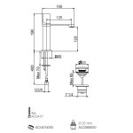    Webert One-X Bateria umywalkowa 1-otworowa z korkiem klik klak stal/czarny OX830101.441