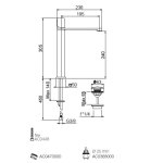    Webert One-X Bateria umywalkowa 1-otworowa wysoka z korkiem klik klak stal/czarny OX830401.441