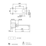    Webert One-X Bateria umywalkowa podtynkowa jednouchwytowa stal/czarny OX830606.441