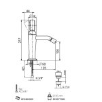 Webert Opera Bateria bidetowa 1-otworowa z korkiem klik klak chrom OA840101.015