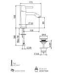 Webert Opera moderna Bateria umywalkowa 1-otworowa z korkiem klik klak chrom OE830101.015