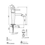 Webert Opera moderna Bateria bidetowa 1-otworowa z korkiem klik klak chrom OE840101.015