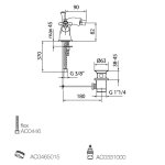 Webert Ottocento Bateria bidetowa 1-otworowa z korkiem klik klak chrom OT710101.015