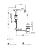 Webert Ottocento Bateria bidetowa 1-otworowa z korkiem klik klak chrom OT710401.015