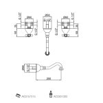 Webert Ottocento Bateria umywalkowa podtynkowa 3-otworowa chrom OT750404.015