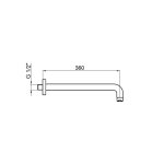 Webert Ramię prysznicowe ścienne 36 cm chrom AC1022.015