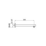 Webert Ramię prysznicowe ścienne 30 cm chrom AC1025.015