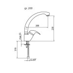 Webert Sax Bateria zlewozmywakowa jednouchwytowa z obrotową wylewką chrom SX920201.015