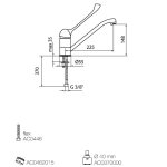 Webert Semplice Bateria zlewozmywakowa jednouchwytowa z obrotową wylewką chrom SP920101.015