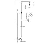 Webert Zestaw prysznicowy ścienny chrom PVC chrom AC0729.015