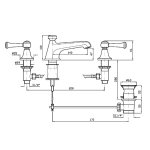 Zucchetti Agora Bateria umywalkowa 3-otworowa chrom ZAM407