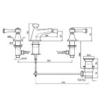 Zucchetti Agora Bateria umywalkowa 3-otworowa chrom ZAM370