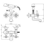 Zucchetti Agora Bateria Wannowo-natryskowa naścienna chrom ZAG254