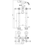 Zucchetti Agora Classic Bateria Wannowo-natryskowa wolnostojąca z zestawem słuchawkowym i kolumnami chrom ZAL278