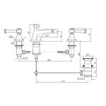 Zucchetti Agora Classic Bateria Bidetowa 3-otworowa chrom ZAL370