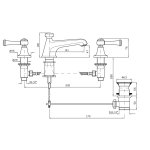 Zucchetti Agora Classic Bateria Umywalkowa 3-otworowa chrom ZAL407