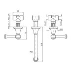 Zucchetti Agora Classic Bateria Umywalkowa 3-otworowa Podtynkowa element zewnętrzny chrom ZAL672