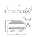 Zucchetti Agora Podstawka na gąbkę naścienna chrom ZAD412