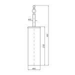      Zucchetti Agora Szczotka WC wolnostojąca/ścienna chrom ZAD455 WYPRZEDAŻ MAGAZYNOWA!!