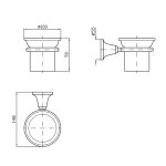 Zucchetti Agora Uchwyt Kubka chrom ZAD413