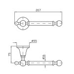 Zucchetti Agora Uchwyt na Papier Toaletowy chrom ZAD430