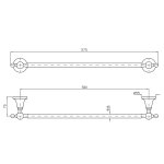 Zucchetti Agora Uchwyt na Ręcznik 500 mm chrom ZAD421