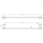 Zucchetti Agora Uchwyt na Ręcznik 650 mm chrom ZAD422