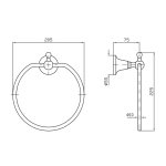 Zucchetti Agora Uchwyt na Ręcznik Pierścieniowy chrom ZAD425