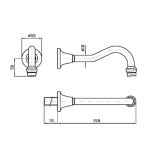 Zucchetti Agora Wylewka 220 mm naścienna chrom Z92204