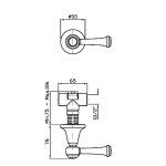 Zucchetti Agora Zawór podtynkowy prosty ½" element zewnętrzny chrom ZAL729