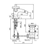 Zucchetti Bellagio Bateria Bidetowa Jednootworowa z chrom ZB1315