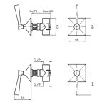 Zucchetti Bellagio Bateria natryskowa podtynkowa elementy zewnętrzne chrom ZB2738