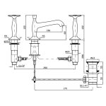 Zucchetti Bellagio Bateria Umywalkowa 3-otworowa chrom ZB1425