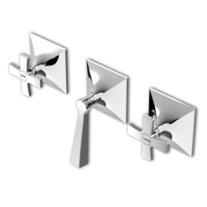 Zucchetti Bellagio Bateria Umywalkowa 3-otworowa Podtynkowa elementy zewnętrzne chrom ZB1699