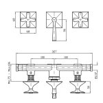 Zucchetti Bellagio Bateria Umywalkowa 3-otworowa Podtynkowa elementy zewnętrzne chrom ZB1699