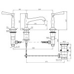 Zucchetti Bellagio Bateria Umywalkowa 3-otworowa chrom ZB2425