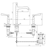 Zucchetti Bellagio Bateria Umywalkowa 3-otworowa chrom ZB2426