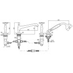 Zucchetti Bellagio Bateria Wannowa 4-otworowa do Montażu na Brzeg Wanny chrom ZB1441