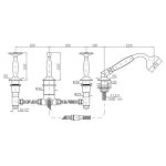 Zucchetti Bellagio Bateria Wannowa 4-otworowa do Montażu na Brzeg Wanny chrom ZB1481