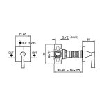 Zucchetti Bellagio Przełącznik 2-drogowy podtynkowy ½\'\', bez otwarcia/zamknięcia wody chrom Z94585