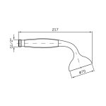 Zucchetti Bellagio Słuchawka jednostrumieniowa chrom Z94719