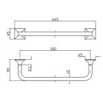 Zucchetti Bellagio Uchwyt na Ręcznik 300 mm chrom ZAC520